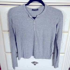 Brandy Melville SUPER SOFT grey long sleeve tee